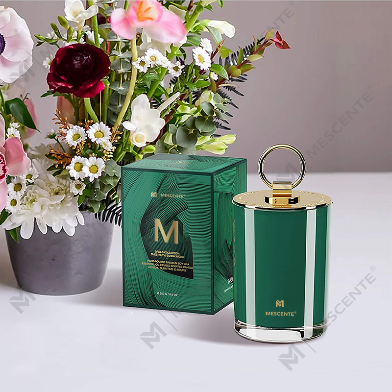 Bougies parfumées de mariage personnalisées avec logo en cire de soja blanche de luxe M&Scent, bougie de camp personnalisée