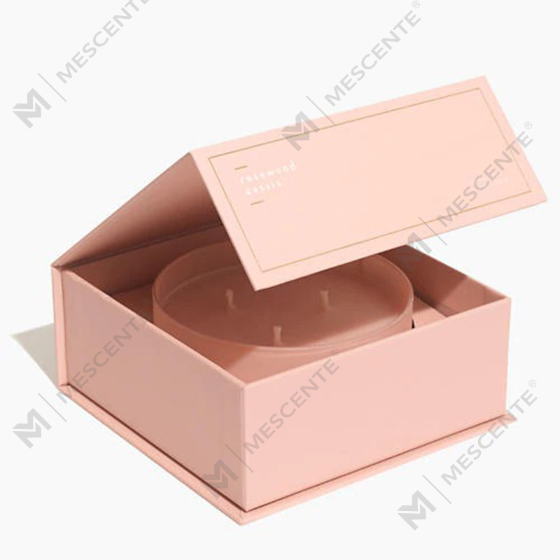 Bougies parfumées de luxe M&Scent à 3 mèches avec couvercle en bois