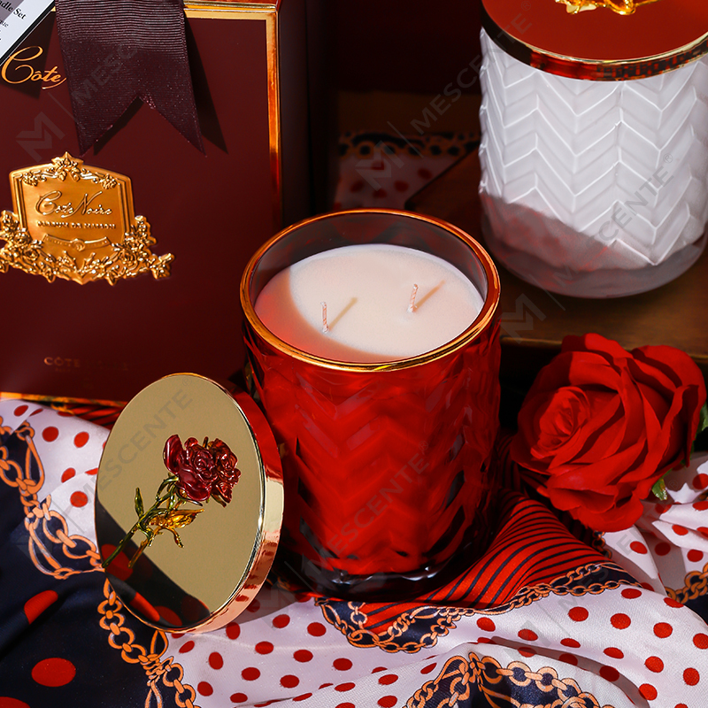 M&Scent Bougies de soja aromathérapie personnalisées avec cristaux, contenance design, marque privée