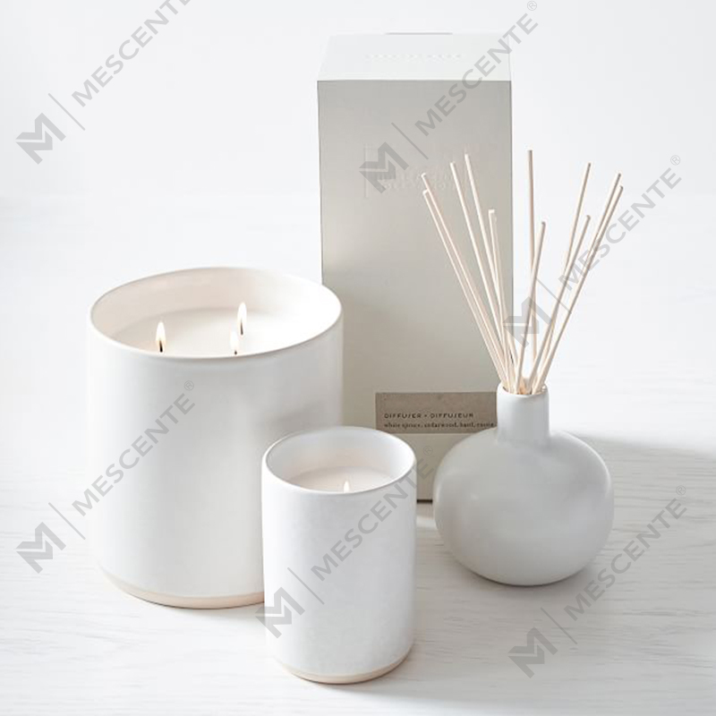 Diffuseur à roseaux en rotin biologique de luxe de marque privée en gros A29225-Pass d'exportation