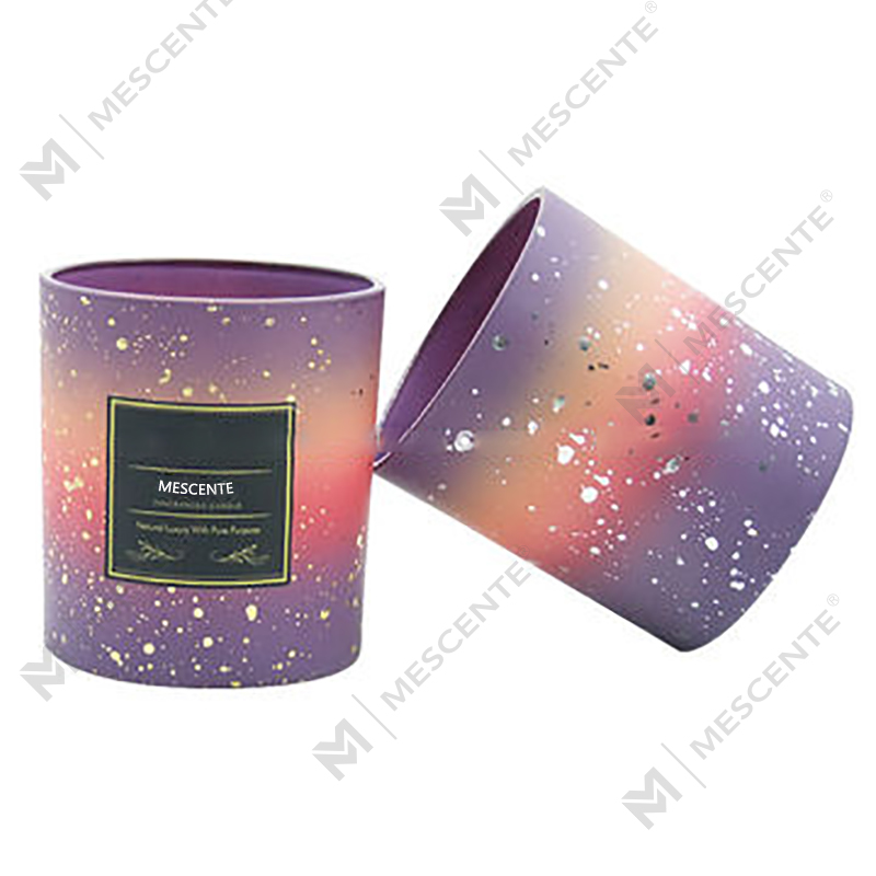 Bocaux à bougies givrés vides personnalisés M&Scent en gros pour la fabrication de bougies avec couvercle