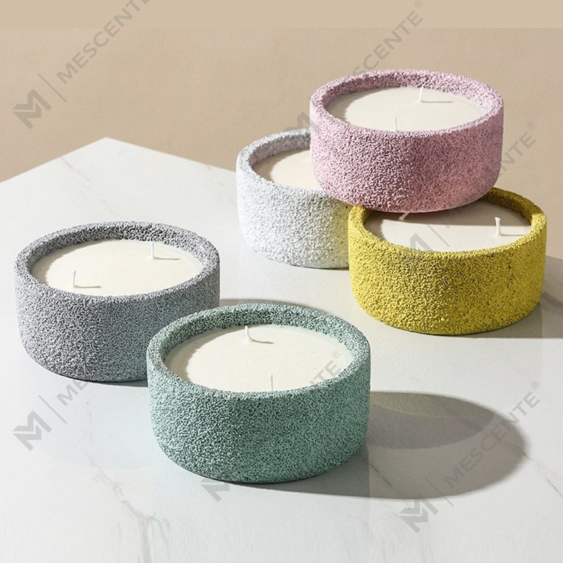 Bougies piliers spirituelles de luxe faites à la main avec logo M&Scent, verre parfumé avec cristaux, bougie à 3 mèches