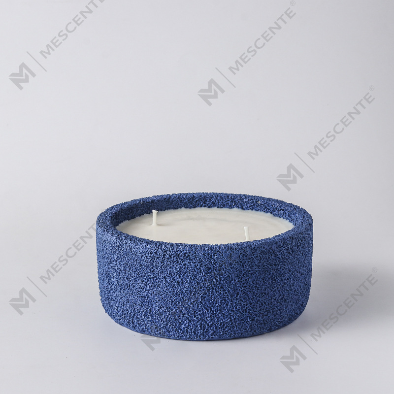 Bougies piliers spirituelles de luxe faites à la main avec logo M&Scent, verre parfumé avec cristaux, bougie à 3 mèches