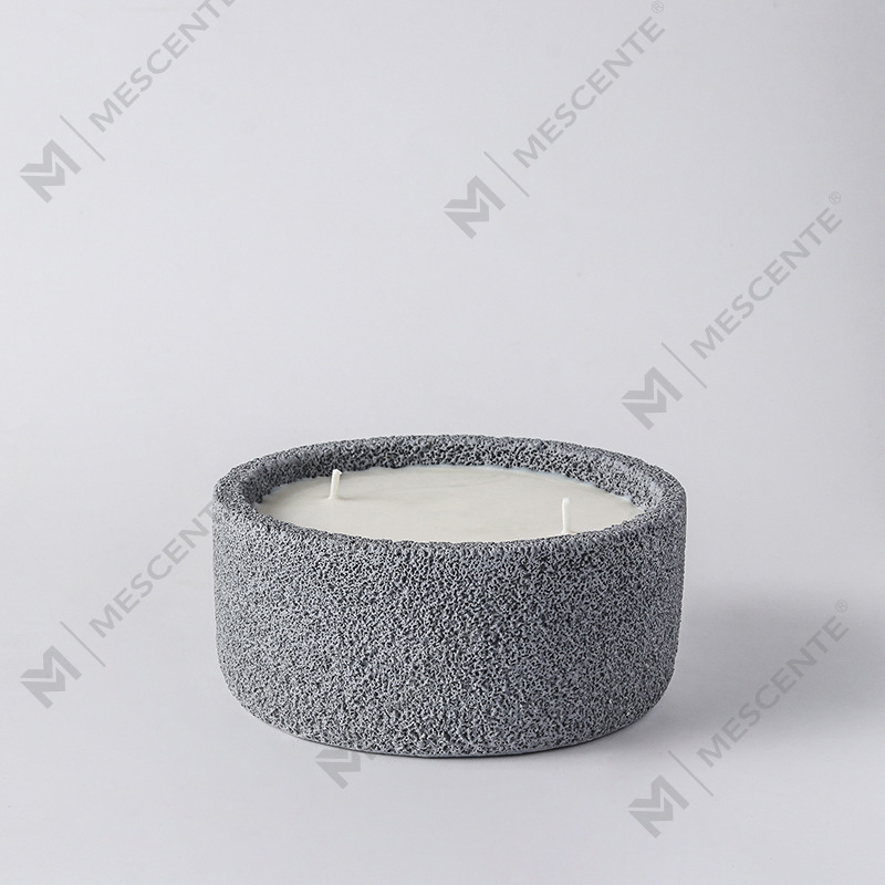 Bougies piliers spirituelles de luxe faites à la main avec logo M&Scent, verre parfumé avec cristaux, bougie à 3 mèches