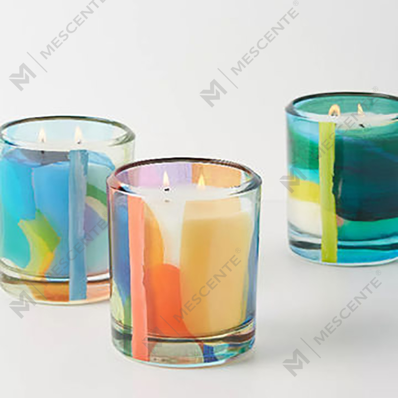 Bougies de cire de soja parfumées au cristal de verre noir de marque privée M&Scent Wholesale Luxury Custom Decoration