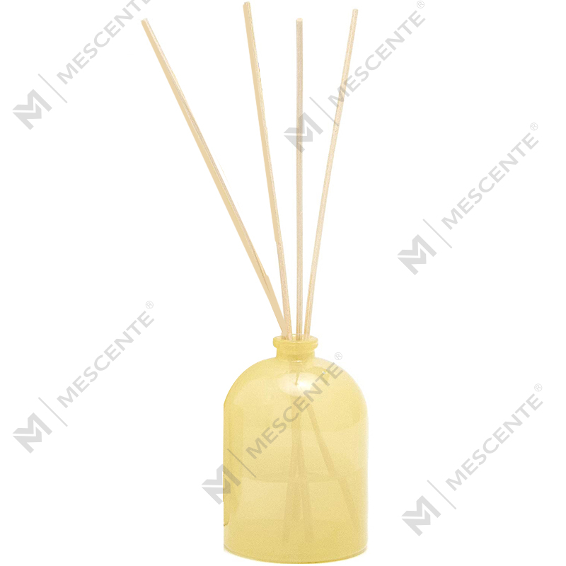 Diffuseur de roseaux liquide de luxe personnalisé M&Scent avec grande bouteille en verre or rose et fleur, marque privée, avec coffret cadeau