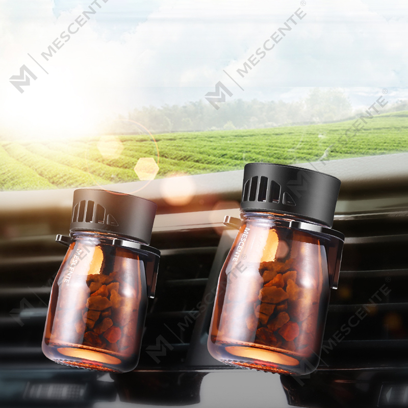 Mini bouteilles de désodorisant pour voiture avec logo biologique personnalisé M&Scent, pompe à air pour voiture