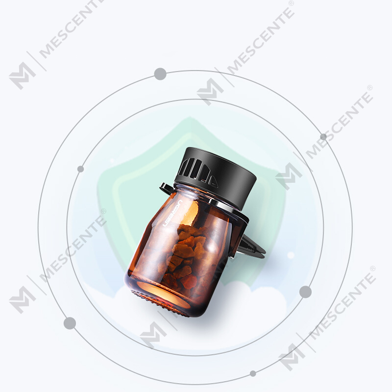 Mini bouteilles de désodorisant pour voiture avec logo biologique personnalisé M&Scent, pompe à air pour voiture