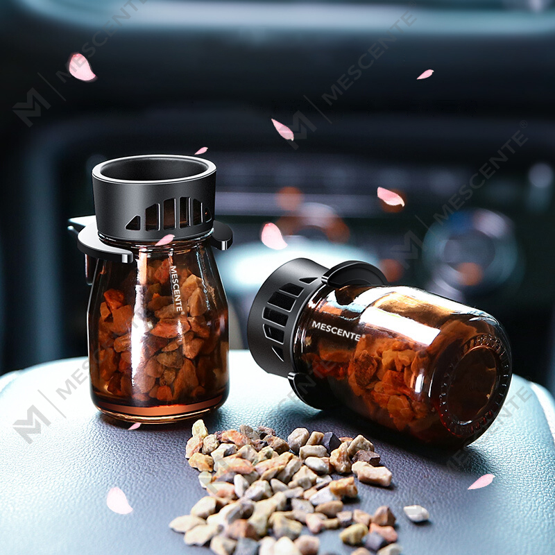 Mini bouteilles de désodorisant pour voiture avec logo biologique personnalisé M&Scent, pompe à air pour voiture