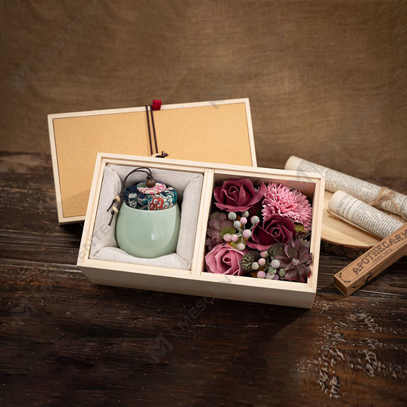 M&Scent Bougies en paraffine aromathérapie pilastres en céramique avec décoration luxe en gros