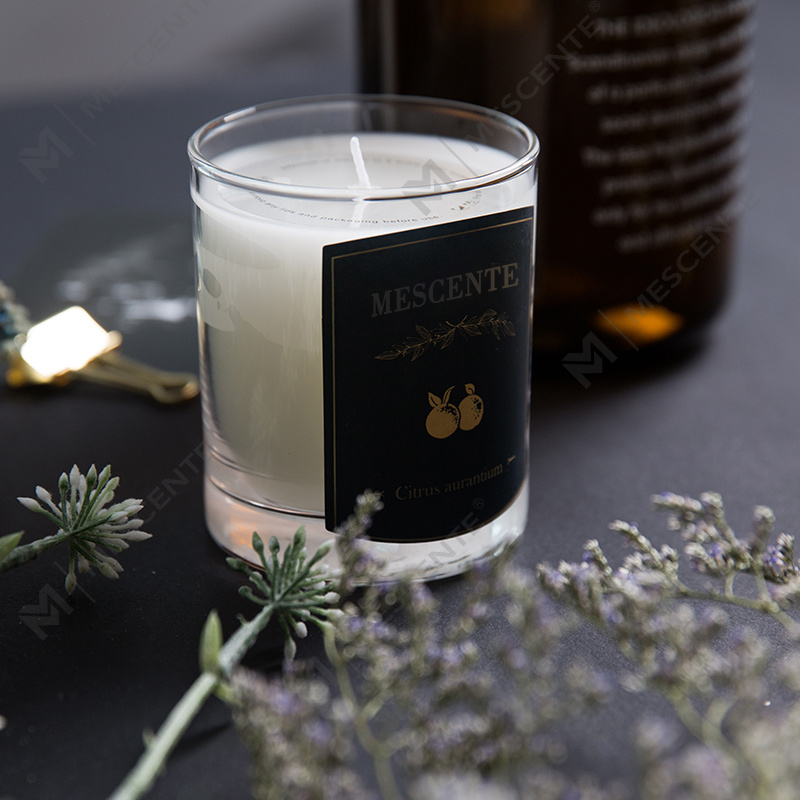 Bougie décorative de luxe personnalisée en cire de soja parfumée de marque privée M&Scent