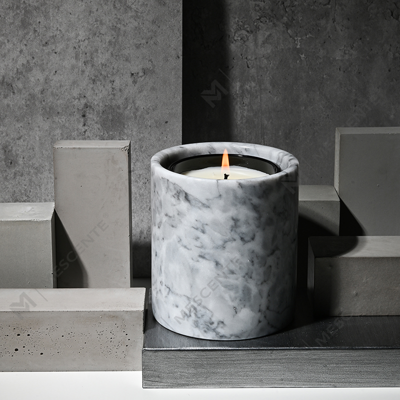 Bougies de cire de soja parfumées au cristal de verre noir de marque privée M&Scent Wholesale Luxury Custom Decoration