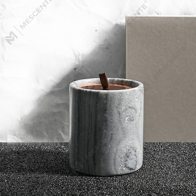 Bougies de cire de soja parfumées au cristal de verre noir de marque privée M&Scent Wholesale Luxury Custom Decoration