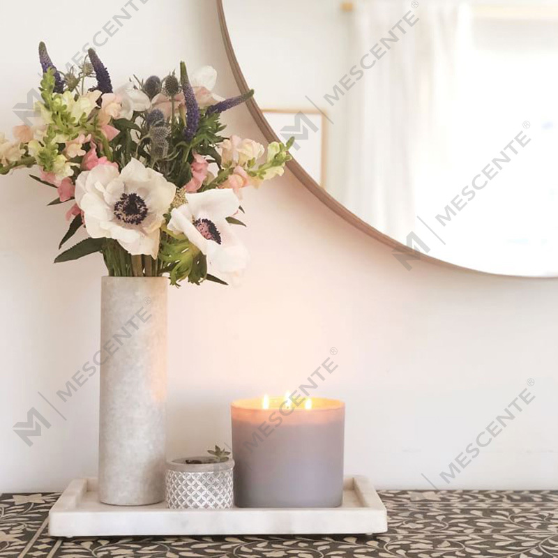 Bougie en cire de soja parfumée en pot en verre très utilisée pour Noël naturel M&SCENT avec boîte pliante