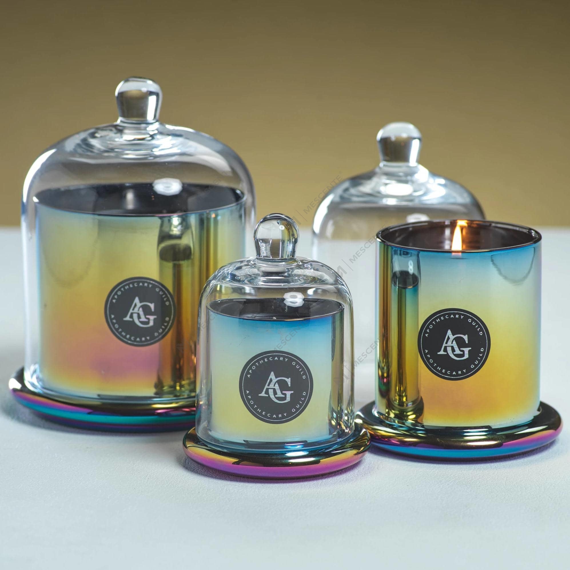 Bougie parfumée décorative romantique de mariage M&Scent avec couvercle en verre et dôme A29275