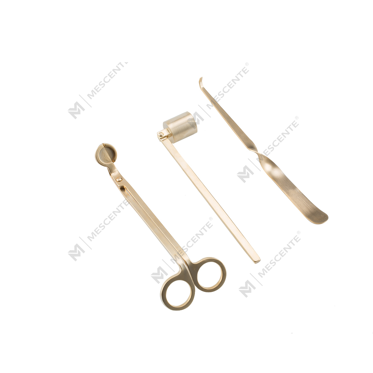 Mescente ensemble d’éteignoir de mèche de bougie doré avec coffret cadeau A991330-1