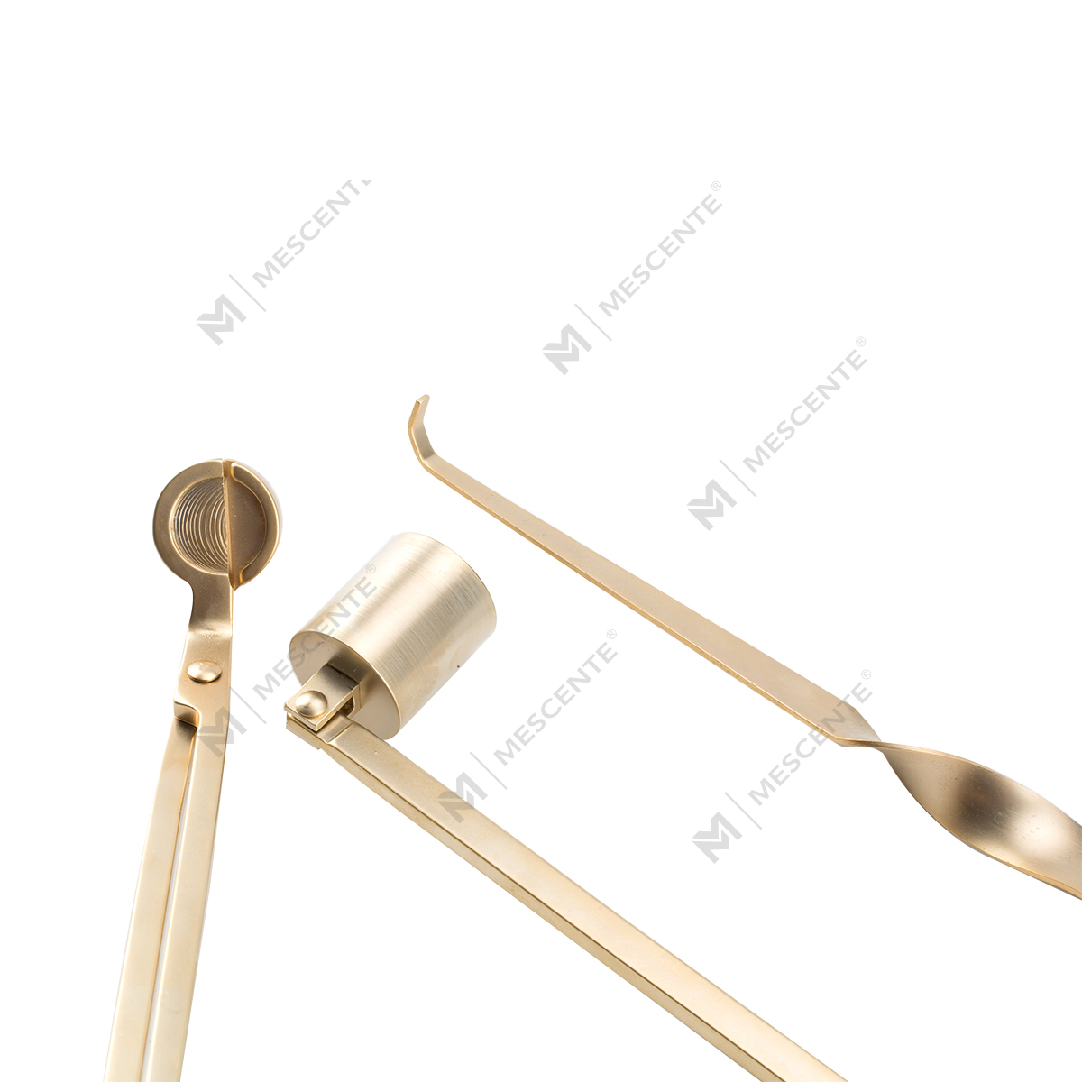 Mescente ensemble d’éteignoir de mèche de bougie doré avec coffret cadeau A991330-1