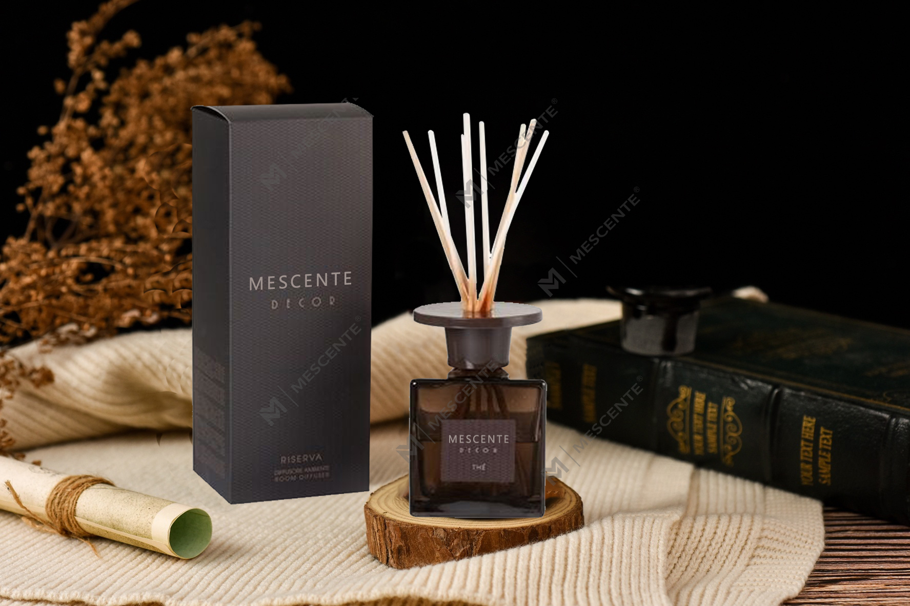 Ensemble diffuseur à roseaux Mescente 2pk 120 ml pissenlit blanc, ensembles diffuseurs à roseaux de marque privée