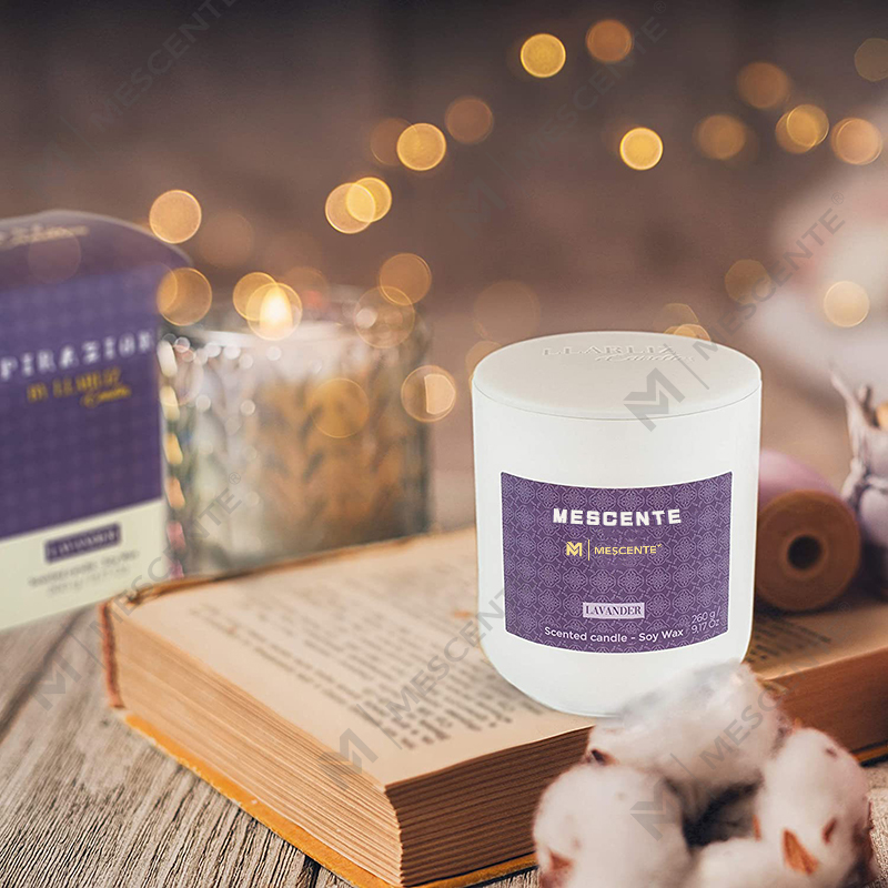 Mini bougies à base de soja M&Scent en pot Mason, Bougie parfumée en cire de soja en marbre avec emballage luxueux