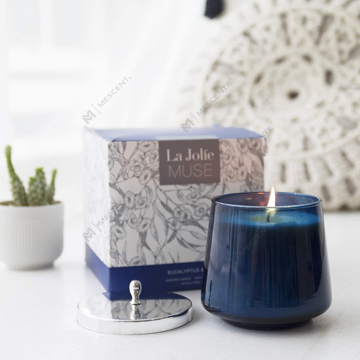 M&Scent Bougie en cire de soja parfumée 100% naturelle à l'odeur de livres pour aromathérapie domestique, bougies parfumées en grands pots