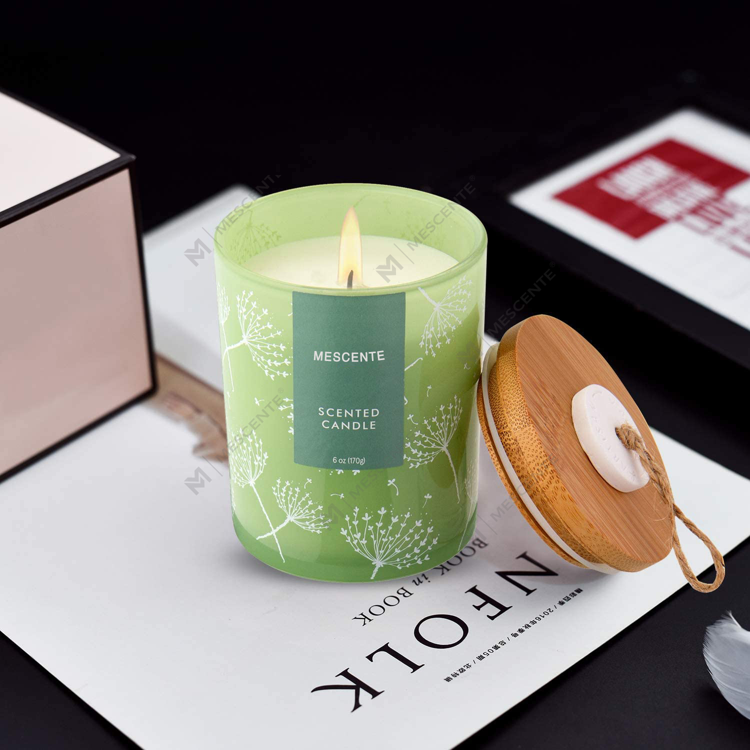 Exemple d'impression de logo personnalisé Bougies parfumées d'aromathérapie : sublimez vos événements avec des touches personnalisées