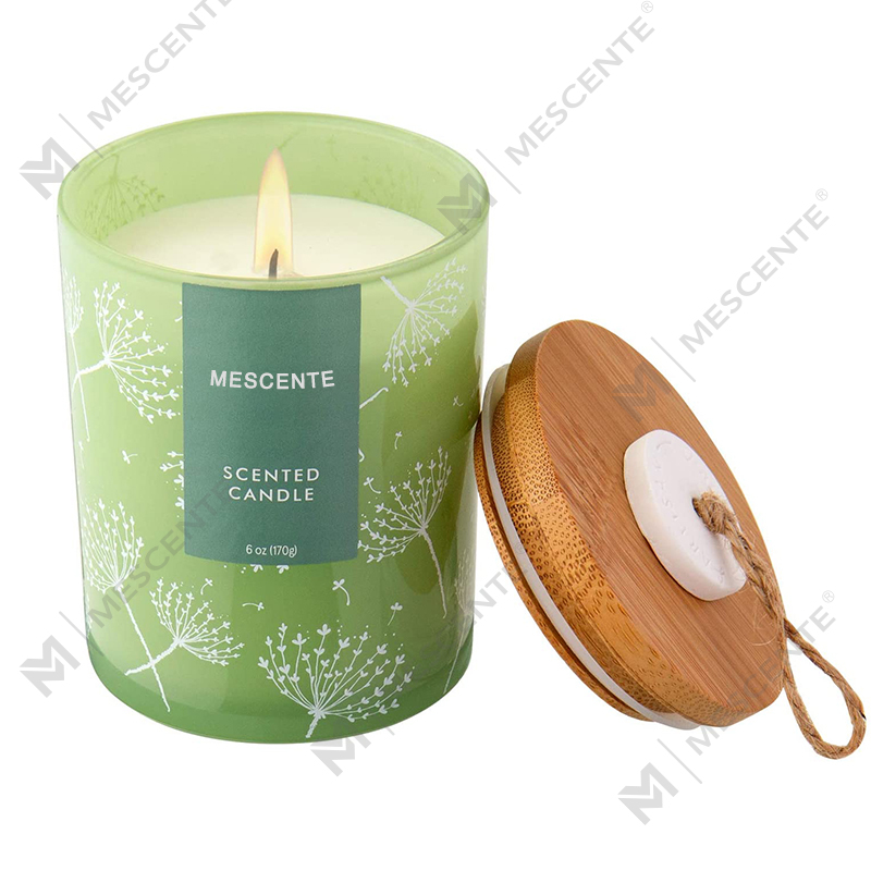 Exemple de bougie parfumée aromathérapeutique M&Scent en forme personnalisée, bougies parfumées aux fleurs séchées