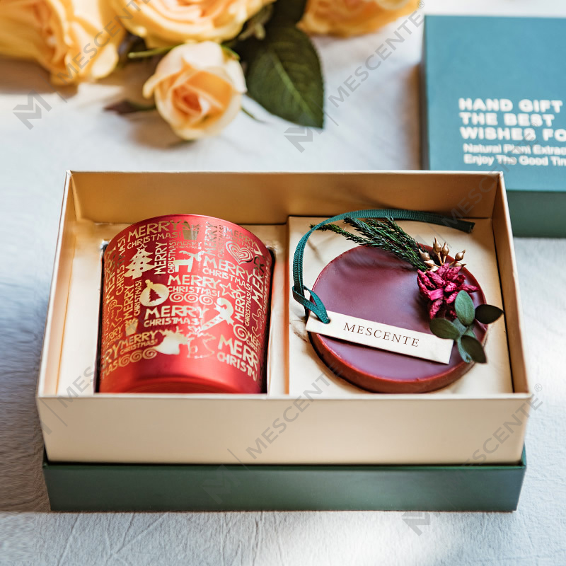 M&Scent Bougie parfumée de Noël sans fumée au parfum des fêtes, en coupe ciel étoilé, coffret cadeau fait main