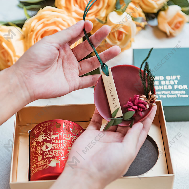 M&Scent Bougie parfumée de Noël sans fumée au parfum des fêtes, en coupe ciel étoilé, coffret cadeau fait main