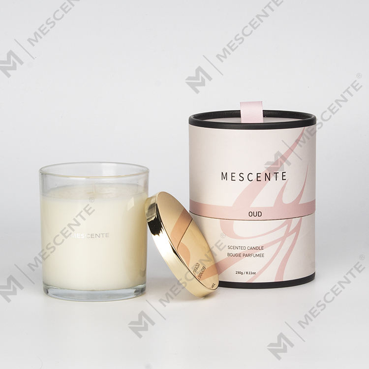 Bougies parfumées de Noël de luxe de marque privée Mescente en gros avec mèche en bois