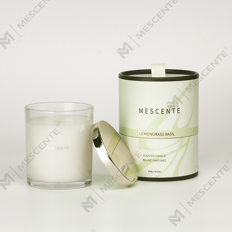 Bougies parfumées de Noël de luxe de marque privée Mescente en gros avec mèche en bois