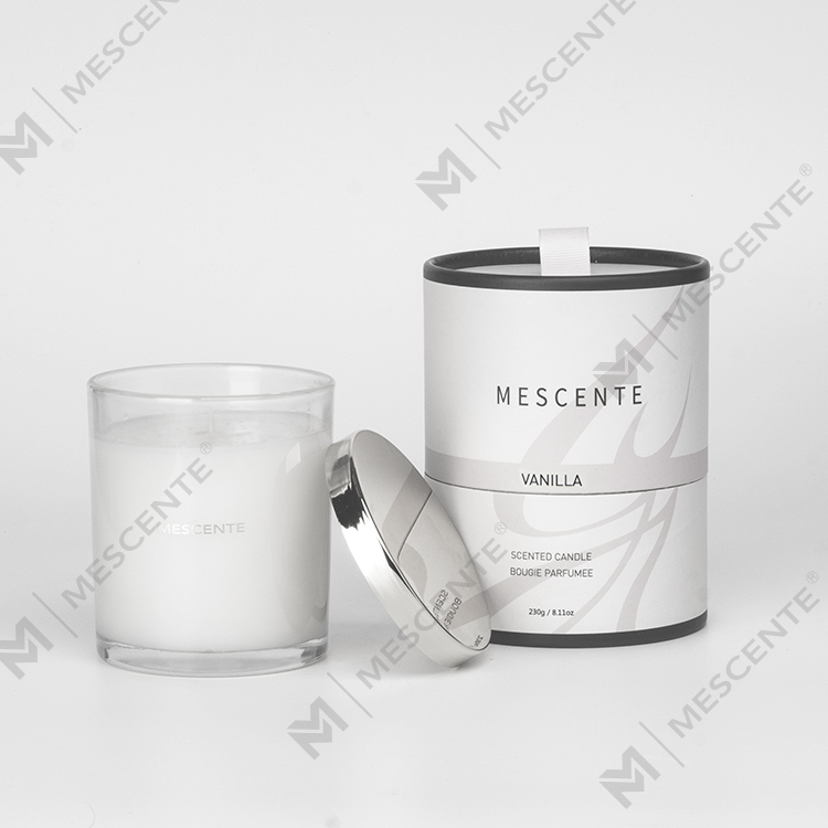 Bougies parfumées de Noël de luxe de marque privée Mescente en gros avec mèche en bois