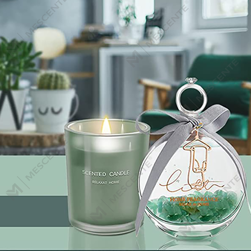 Coffret cadeau diffuseur de roseaux parfumés au citron et au basilic M&Scent et bougie parfumée avec bâtonnets pour la maison