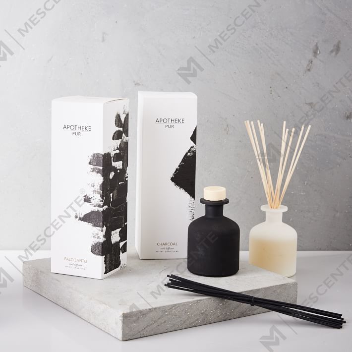 Diffuseur d'huiles essentielles de luxe Mescente 180 ml en verre personnalisé pour hôtels