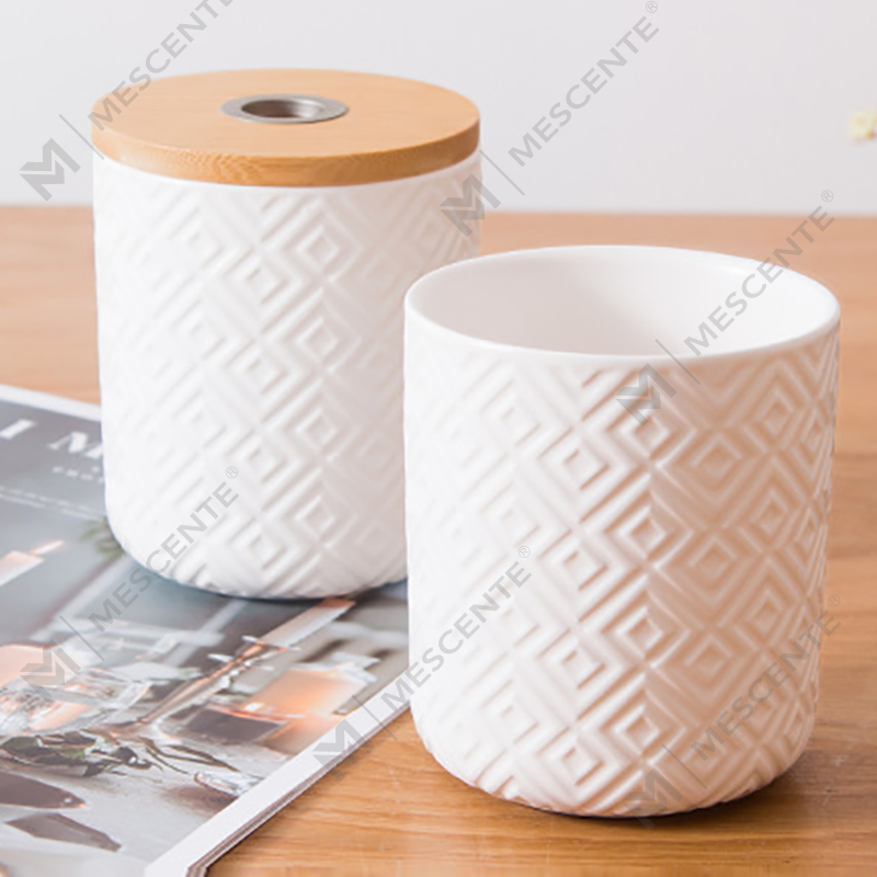 M&Scent Diffuseur à roseaux en verre décoratif et céramique ronde, 100 ml et 200 ml