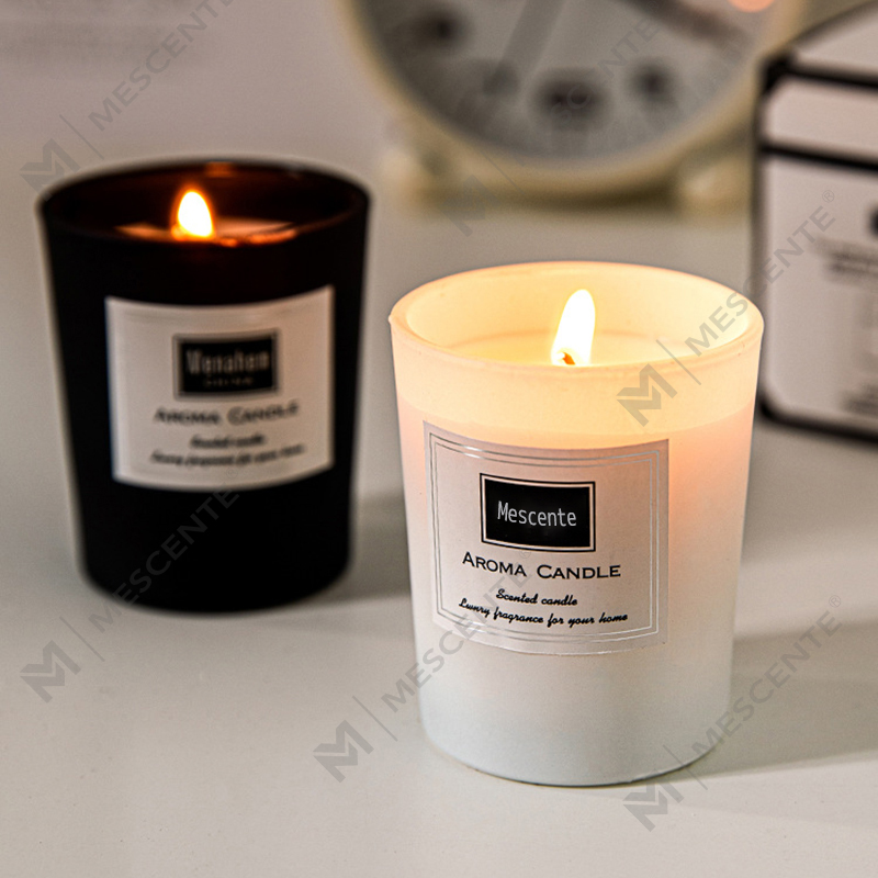 Bougies en cire de soja parfumées à la pivoine imprimées sur mesure M&Scent, bougie parfumée numérique