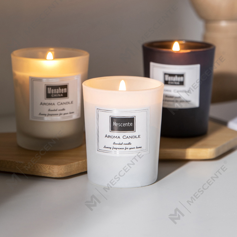 Bougies en cire de soja parfumées à la pivoine imprimées sur mesure M&Scent, bougie parfumée numérique