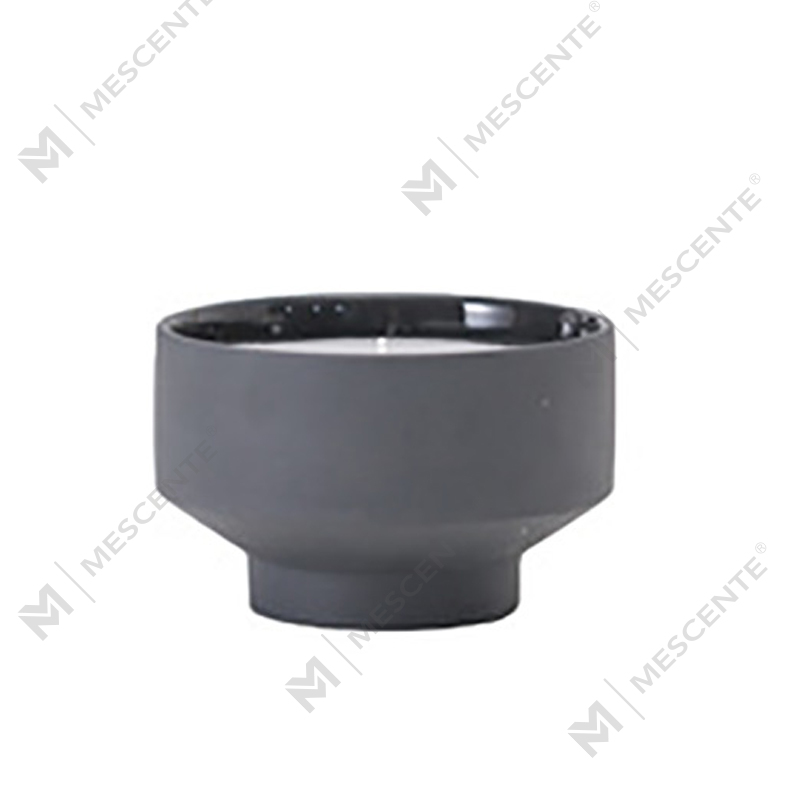 Grand pot à bougie de Noël moderne à 3 mèches, givré, avec couvercle en bambou, personnalisé, M&Scent