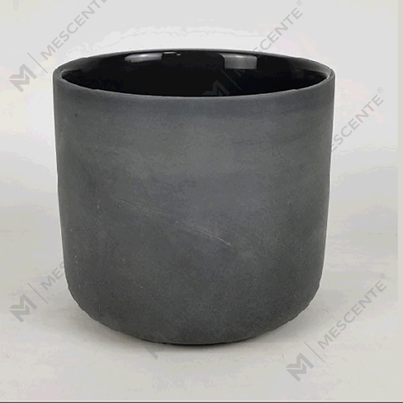 Grand pot à bougie de Noël givré blanc argenté personnalisé à 3 mèches avec couvercle en bambou