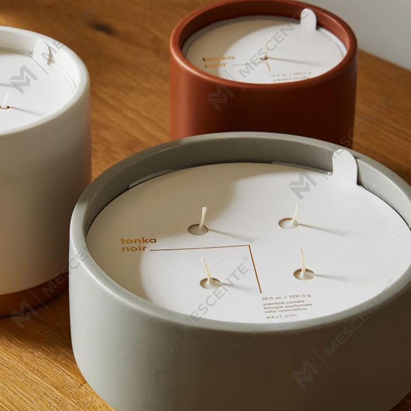 Bougies parfumées de marque privée, décoration intérieure, bougie parfumée à 4 mèches faite à la main avec cristaux