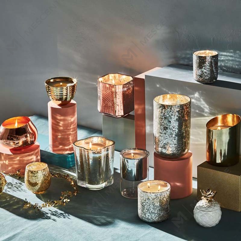 Bougies parfumées au mercure déco religieuses en cire de paraffine en verre personnalisées et bon marché en gros