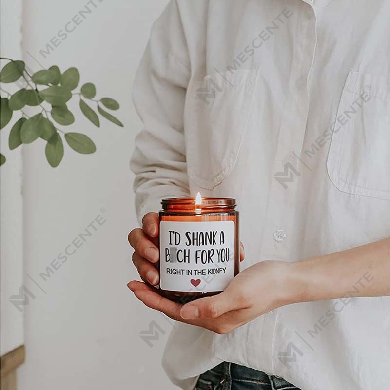 Coffret cadeau de bougies parfumées de Noël 100 % cire naturelle M&Scent pour la maison, bougie parfumée dans un pot en verre avec couvercle en métal