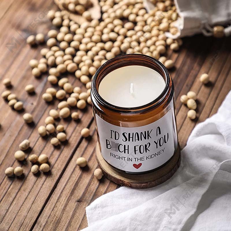 Coffret cadeau de bougies parfumées de Noël 100 % cire naturelle M&Scent pour la maison, bougie parfumée dans un pot en verre avec couvercle en métal