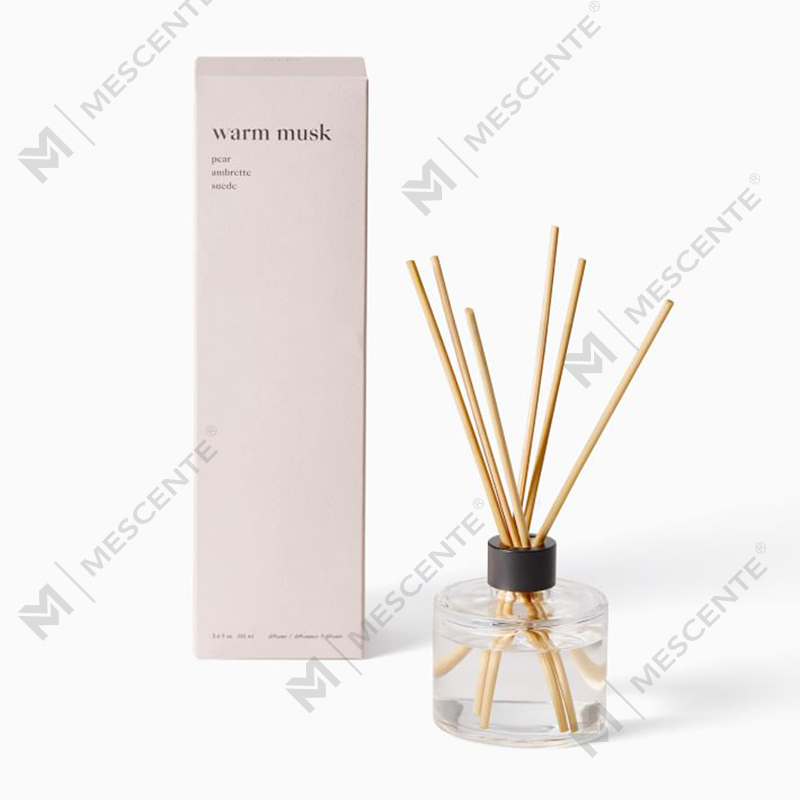 Diffuseur de roseaux à fleurs de luxe personnalisé M&Scent de marque privée avec boîte