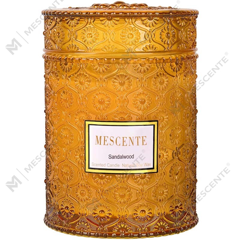 M&Scent Bougie de spa artisanale à la cire de soja, eucalyptus et menthe verte, parfum de fleurs séchées