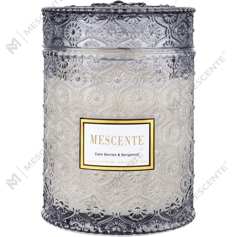 M&Scent Bougie de spa artisanale à la cire de soja, eucalyptus et menthe verte, parfum de fleurs séchées