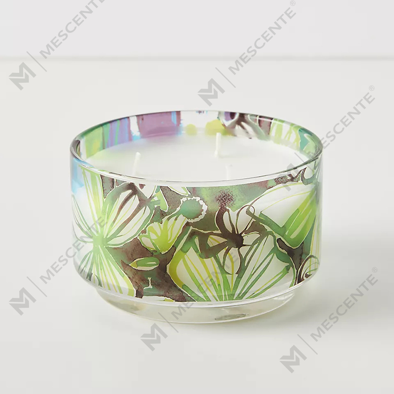 Bougies de luxe personnalisées M&Scent en cire de soja parfumée au cristal et au verre, marque privée, 3 mèches, pour peintre du dimanche