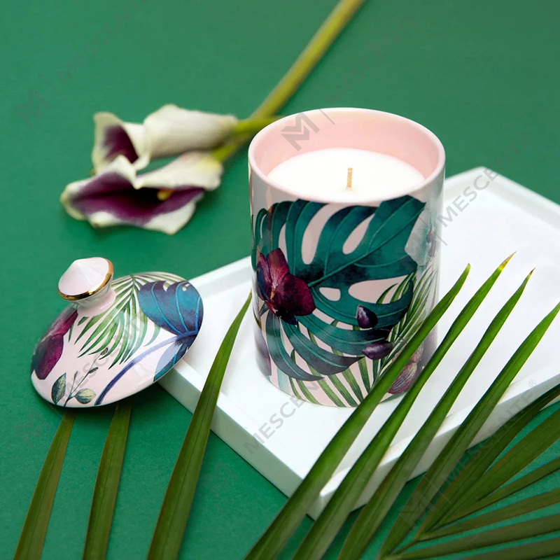 M&Scent Bougie en gobelet colorée au design spécial, thème Botaniques Urbaines, avec boîte pliable