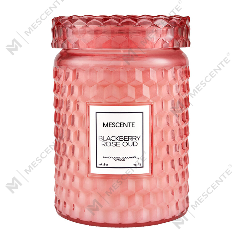 Bougie icône en forme de oud rose mûre décorative personnalisée M&Scent pour Noël