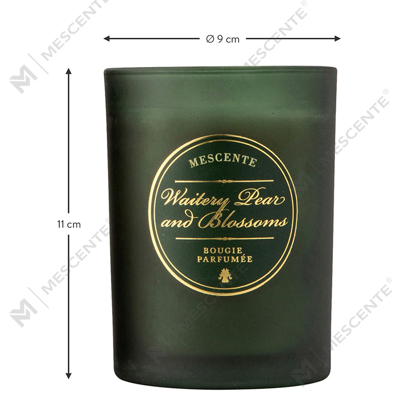 Bougies parfumées de luxe M&Scent avec logo personnalisé blanc de Noël