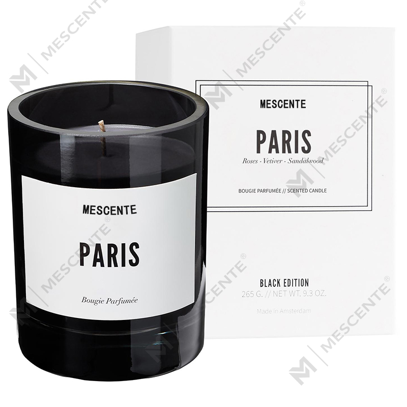 Bougies parfumées de luxe de marque privée M&Scent en gros avec logo personnalisé noir